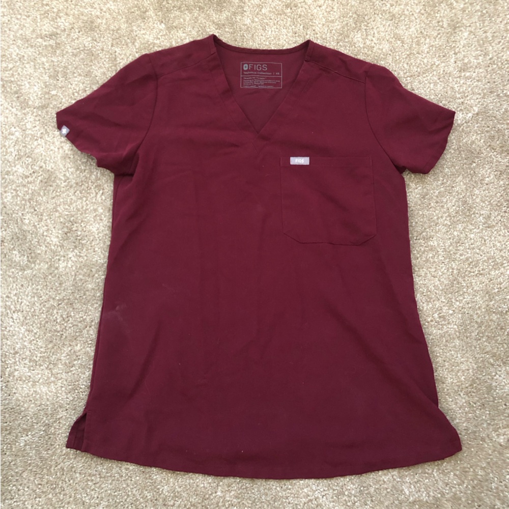 Figs Catarina Scrubs in Burgundy